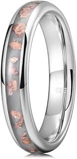 THREE KEYS JEWELRY 4mm/8mm Black Domed High Polished Tungsten Ring Wedding Band Engagement Ring for Men Women Couple Comfort Fit Inlay Rose Gold Folis/Custom Ring