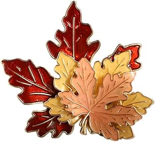 Metal Maple Leaf Fashion Brooch Retro Oil Lapel Pins Thanksgiving Brooch Pin Autumn Fall Leaves Gift Decoration Jewelry Accessory