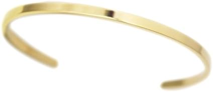 Open Claw Men's Gold Cuff Bracelet in Polished 316L Stainless Steel for Women with Flat Bangle Design