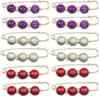 ELANE Pearl Brooch,Decorative Safety Pins,Brooch Pins for Women Fashion,Clothes Pins for Clothing Dress Pants Skirt Waist