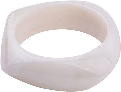 Caiyao Colorful Acrylic Resin Bangle Bracelet Wristbands Tortoiseshell Acetate Plate Cuff Bracelet Vintage Wide Irregular Geometric Plastic Bracelet for Women Teen Girl Jewelry