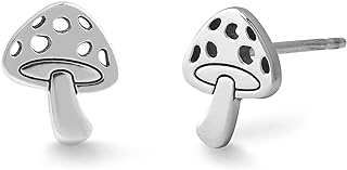 Boma Jewelry Sterling Silver Mushroom Stud Earrings