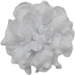 White Camellia Flower Silk Brooch by M&S Schmalberg, Handmade in NY with Versatile Chain for Indoor and Outdoor Use, Ideal Elegant Accessory or Gift