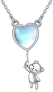 925 Sterling Silver Teddy Bear Pendant Necklace with C-Link Chain, Perfect Jewelry Gift for Women and Girls