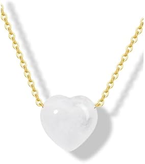 CrystalTears Gold-Plated Copper Crystal Heart Pendant Necklace for Women with Healing Quartz Stone, Perfect Gift for Special Occasions