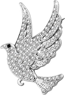 CENWA Zeta Dove Rhinestone Brooch Pin Sorority Jewelry Gift for Finer Women