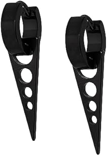 Sacina Gothic Black Triangle Earrings, Huggie Hoop Earrings, Grunge Earrings, Punk Earrings, Gothic Earrings for Women, Emo Earrings, Halloween Earrings, Christmas New Year Jewelry Gift For Women