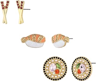 Fun Cute Earrings For Women Girls Teen Sushi Baseball Tennis Racquet Blue Car Carrot Food French Fries Burger Pizza Corn Pod Cherry Watermelon Lemon Chili Avocado Champagne Glass Shower Bouquet