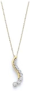 14k Two Tone Gold S Journey Necklace Pendant Jewelry for Women