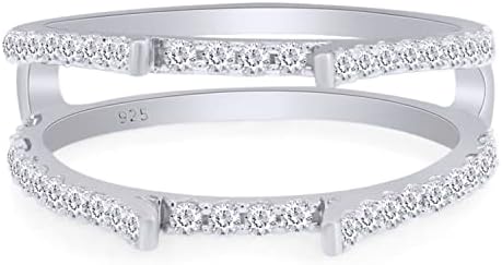 AFFY 1/2 Ct. Cathedral Ring Enhancer in 14K Gold Over Sterling Silver with Cubic Zirconia 0.5 Cttw