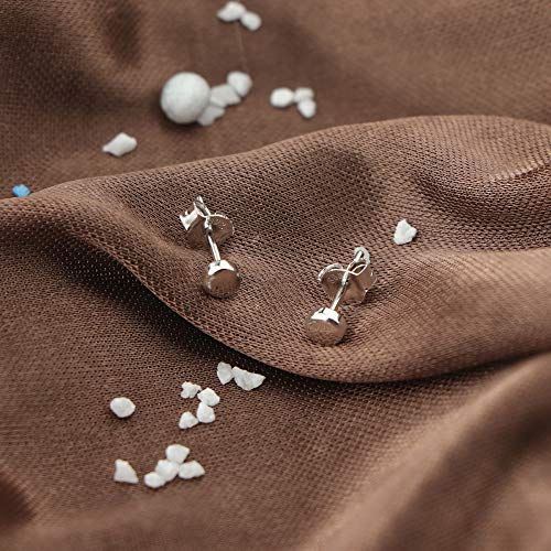 8 Pairs Sterling Silver Stud Earrings Sets for Women Men 14K Gold Plated Tiny Ball Dot Star Moon Bar CZ Stud Earrings Lightweight Small Huggie Hoops Cartilage Earrings Sets for Multiple Piercing Hypoallergenic