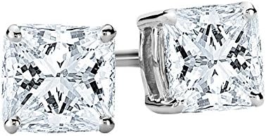 0.5-5 IGI Certified LAB-GROWN Princess Cut Diamond Earrings 4 Prong Screw Back Ultra Premium Collection (E-F Color, SI1-SI2 Clarity)…