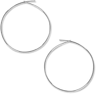 Humble Chic Thin Hoop Earrings for Women - Hypoallergenic Lightweight Wire Threader Loop Drop Dangles, Safe for Sensitive Ears - Plated in 925 Sterling Silver or 18k Gold