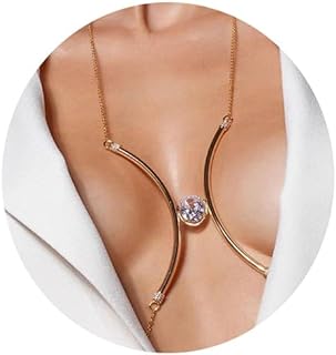 Elegant Green Rhinestone Body Chain Bra with Alloy Gems - Adjustable Size, Festival Party and Rave Lingerie Jewelry for Women