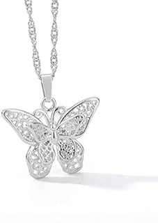 Lobster Clasp Gold-Plated Stainless Steel Butterfly Necklace with Cable Chain, Ideal Gift for Wife or Girlfriend - Graceful Butterfly Design