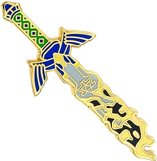 Game Sword Pin Brooches Luminous Cosplay Brooch Lapel Pin for Women Men
