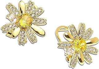 Sonateomber Large Gold Stud Earrings for Women Girls, Statement Chunky Pearl Crystal Cubic Zirconia Wedding Bridal Prom Hypoallergenic Fashion Jewelry Gift