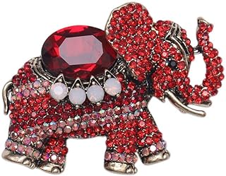Rhinestone Elephant Brooch Vintage Rhinestone Elephant Brooch Exotic Gemstone Diamond Elephant Corsage Creative Alloy Animal Pins Gowns Suits Elegant Decoration Men Women Jewelry Gifts