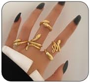 Stackable Bohemian Snake Wedding Ring Set for Women and Teen Girls - 22Pcs Vintage Gold Knuckle Rings with Heart, Butterfly, Wave, Pearl, Geometric Elements - Adjustable Copper Rings from China