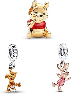 SpiderMan Charm Bracelet with Zircon Gems and 925 Sterling Silver Chain, Perfect Gift for Girls - With Disney Mickey Design