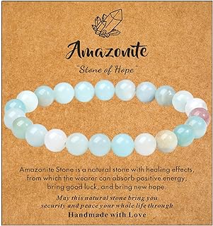 Light Blue Beaded Stretch Bracelet from MAIBAOTA with Lobster Claw Clasp, 8mm Natural Healing Crystal Stones from China