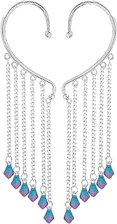 Ear Cuffs Earrings for Women Non Piercing,Long Tassel Ear Wrap Earrings Ear Cuff Droping Chain Earrings for Girls Gifts