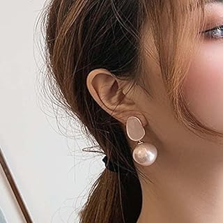 Vintage Black Pearl Drop Earrings Studs Exquisite Pearl Sphere Dangle Earrings Bridal Pearl Ball Earrings Prom Earring Jewelry Gift for Women Girls