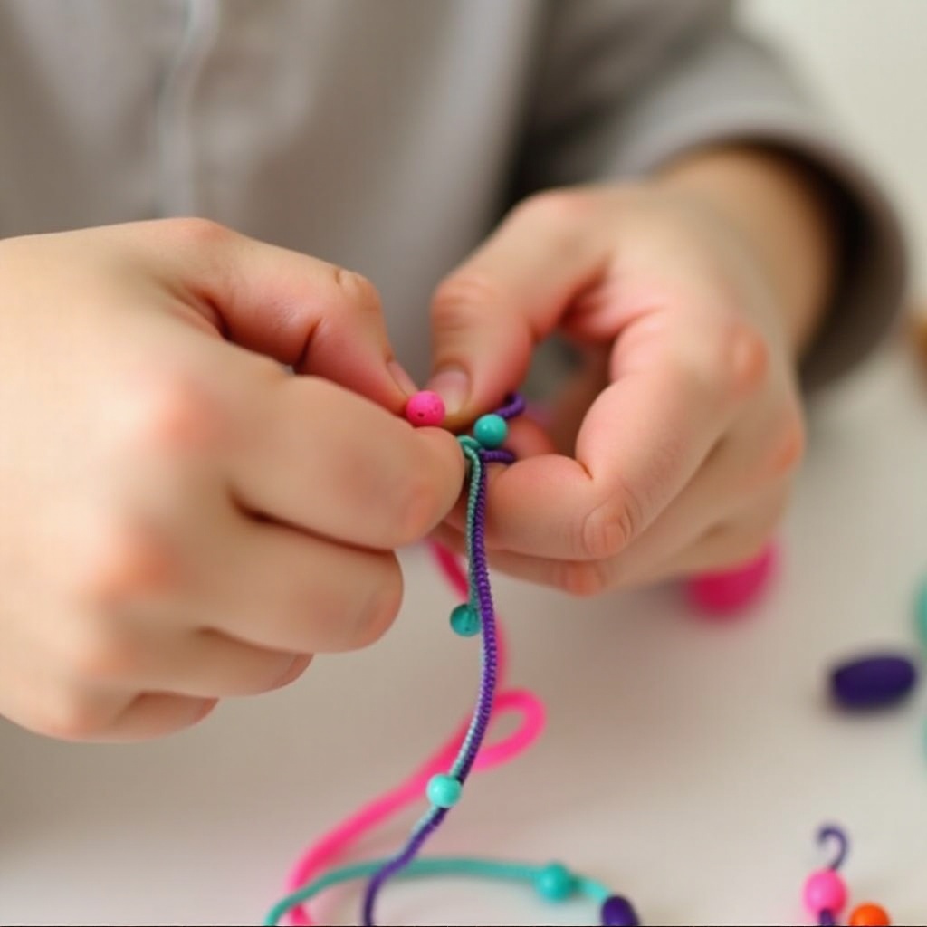Craft Elastic Bracelets: Tie with Stretchy String Guide