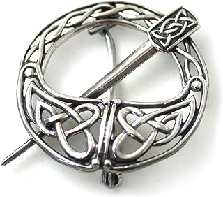 925 Sterling Silver Tara Filigree Celtic Knot Brooch - Cloak Shawl Scarf Pin Norse Irish Vintage Jewelry