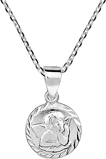 AeraVida Mini Little Cherub Cupid Angel .925 Sterling Silver Pendant Necklace | Guardian Angel for Protection Necklace | Angel Pendant for Women Anniversary Jewelry Gift