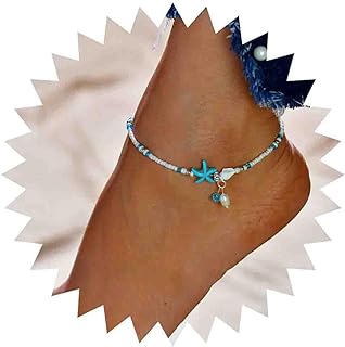 Chic Boho Starfish Anklet with Elegant Bead Chain and Alloy Material for Women and Girls