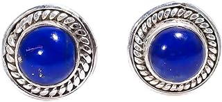 Universe Kart Studs earrings in 925 Sterling Silver, Girl Minimal Stud Jewellery for Office & Everyday Use, Unique Fine Stone Jewelry Gifts for Women - Girls