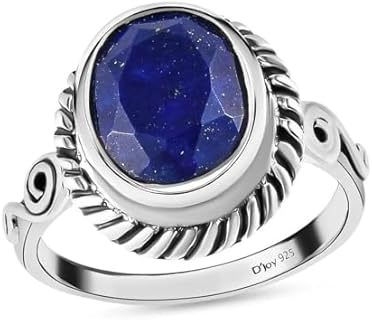 Shop LC Handmade Sterling Silver Lapis Lazuli Ring Vintage Jewelry Size 5 for Women, Crystal Chakra Healing Design