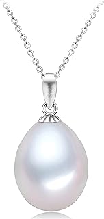 925 Sterling Silver Freshwater Cultured Black Pearl Pendant Necklace Fine jewelry Women Birhday Gifts…