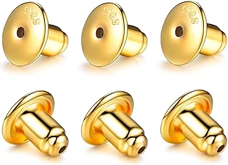 Catinee 14K Earring Backs,Plated Gold Earring Backs for Studs Secure,Hypoallergenic Earring Backs Apply To Earring Backs For Droopy Ears