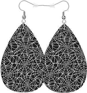 Baseball Fashion Faux Leather Earrings Sport Ball Stitching Laces Red And Yellow Wedding Teardrop Earrings Jewelry For Women Girls Bridal