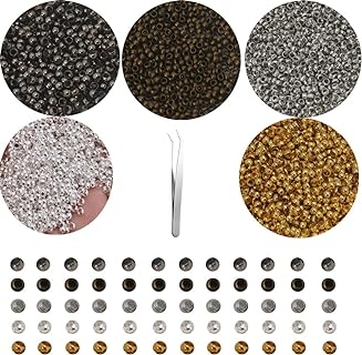 Pamir Tong 5000pcs 2.5mm Assorted Round Crimp Beads, Copper Rondelle Space Stopper Beads Clamp Ends Metal Bead Spacers for DIY Jewelry Making, Bracelet, Necklace Crafts Supplies#346.