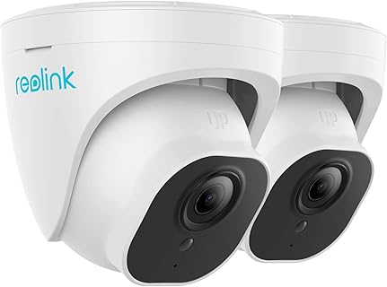 Reolink Cámara de Seguridad Exterior de 5MP, con Detección de Personas y Vehículos, Audio, y Visión Nocturna IR a 30m, 2 Unidades, Ideal para Uso en PC o Smartphone