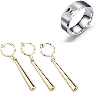 Fashion Anime Earrings 3pair set Cartoon character ear clip earrings For friend fans Girls Boys Mens Womens Gifts