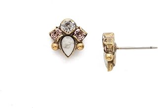 Crystal-Studded Push Back Earrings for Women - Sorrelli Buzzworthy Style, Allergy-Friendly Fashion Statement