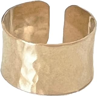 TOE RINGS & THINGS | Super Wide C-Gar Band Toe Ring | Sterling or Gold Fill | Adjustable 10mm Wide | Unisex