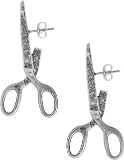 Sacina Scissor Stud Earrings, Gothic Earrings, Goth Earrings, Punk Earrings, Goth Punk Jewelry, Unique Earrings, Halloween Earrings, Christmas Jewelry Gift for Women