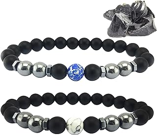 Healthy & Stylish Weight Loss Anklet with Magnetic Clasp, Bead Chain and Agate Gem, ZZ ZINFANDEL Black Obsidian Premium Alloy