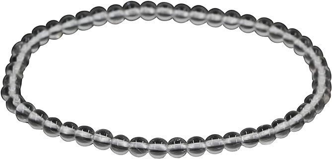 Gem Semi Precious Gemstones 4mm Natural Stone Round Beads Crystal Jasper Stretch Bracelet 7.2 Inch Unisex