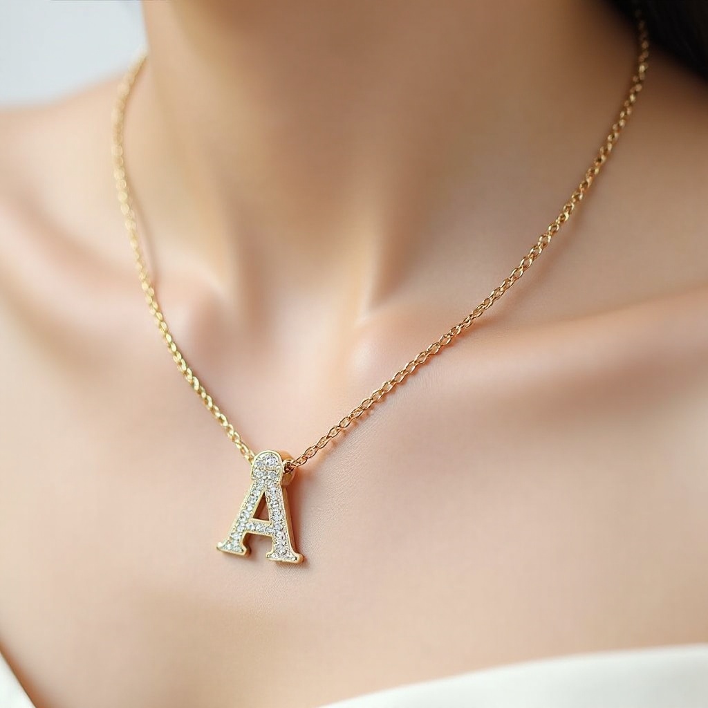 Collier avec une initiale 'A': Élégance Personnalisée