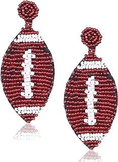 Tassel Beaded Earrings for Women, Handmade Seed Bead Boho Fringe Earrings Dangling Trendy Mexican Ear Studs for Women Girl