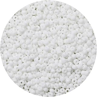 Bala&Fillic Bracelet en Perle de Rocaille Blanche, 4mm en Verre, Kit de Bricolage avec 1200 Perles, Idéal pour la Fabrication de Bijoux et Accessoires pour Tous