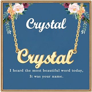 Ldurian Happy Mother's Day Name Necklace Personalized | Name Pendant Necklace Christmas Gifts | 14K Gold Dainty Name Plate Necklaces Birthday Jewelry Gift for Teen Girls