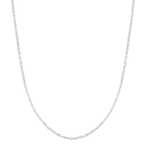 Adabele Authentic Sterling Silver 1mm 1.3mm Flat Cable Chain Necklace Tarnish Resistant Hypoallergenic Nickel Free Women Men Jewelry Made In Italy (16 inch - 26 inch)
