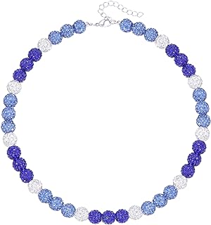 Baseball Bling Necklace Ice Collection Necklace Rhinestone Ball Necklace for Women Men